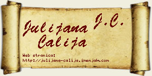 Julijana Čalija vizit kartica